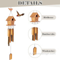 Birdhouse Wind Chimes per giardinaggio di decorazioni da giardino all'aperto